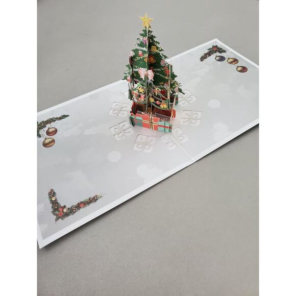 Bundle of 3 Unique 3D Popup Christmas Tree With Presents Greeting Cards - Picture 1 of 3